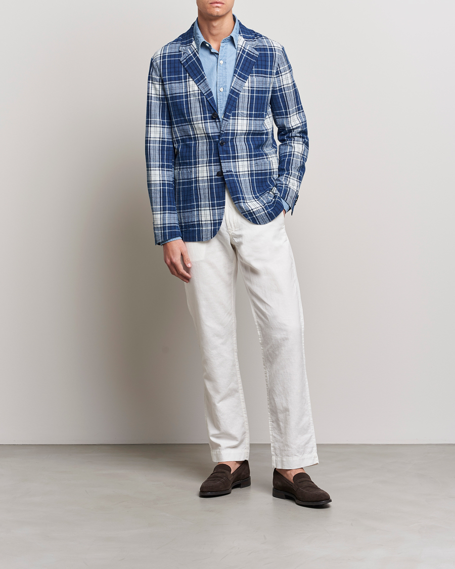 Herren | Sakkos | Polo Ralph Lauren | Madras Indigo Checked Sportcoat Blue Multi