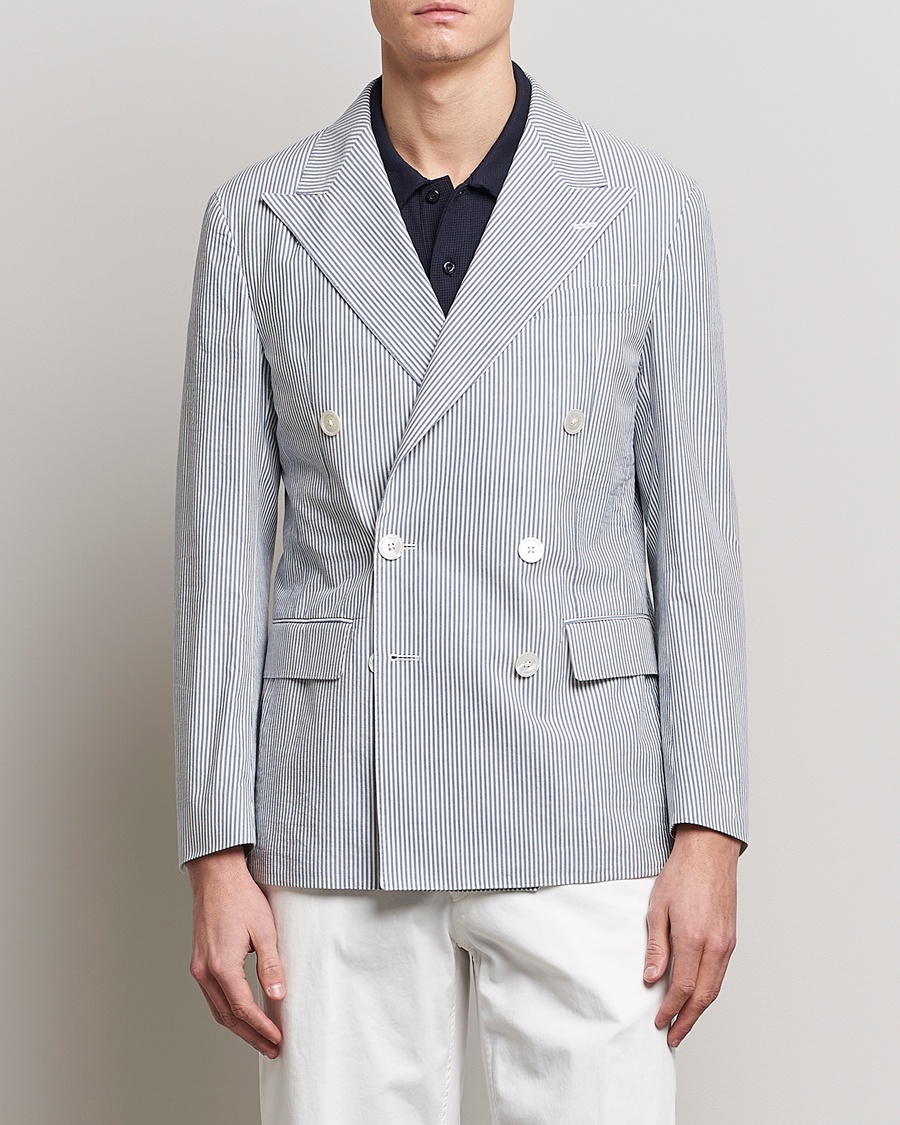 Herren |  | Polo Ralph Lauren | Cotton Seersucker Sportcoat Cream/Antique Blue