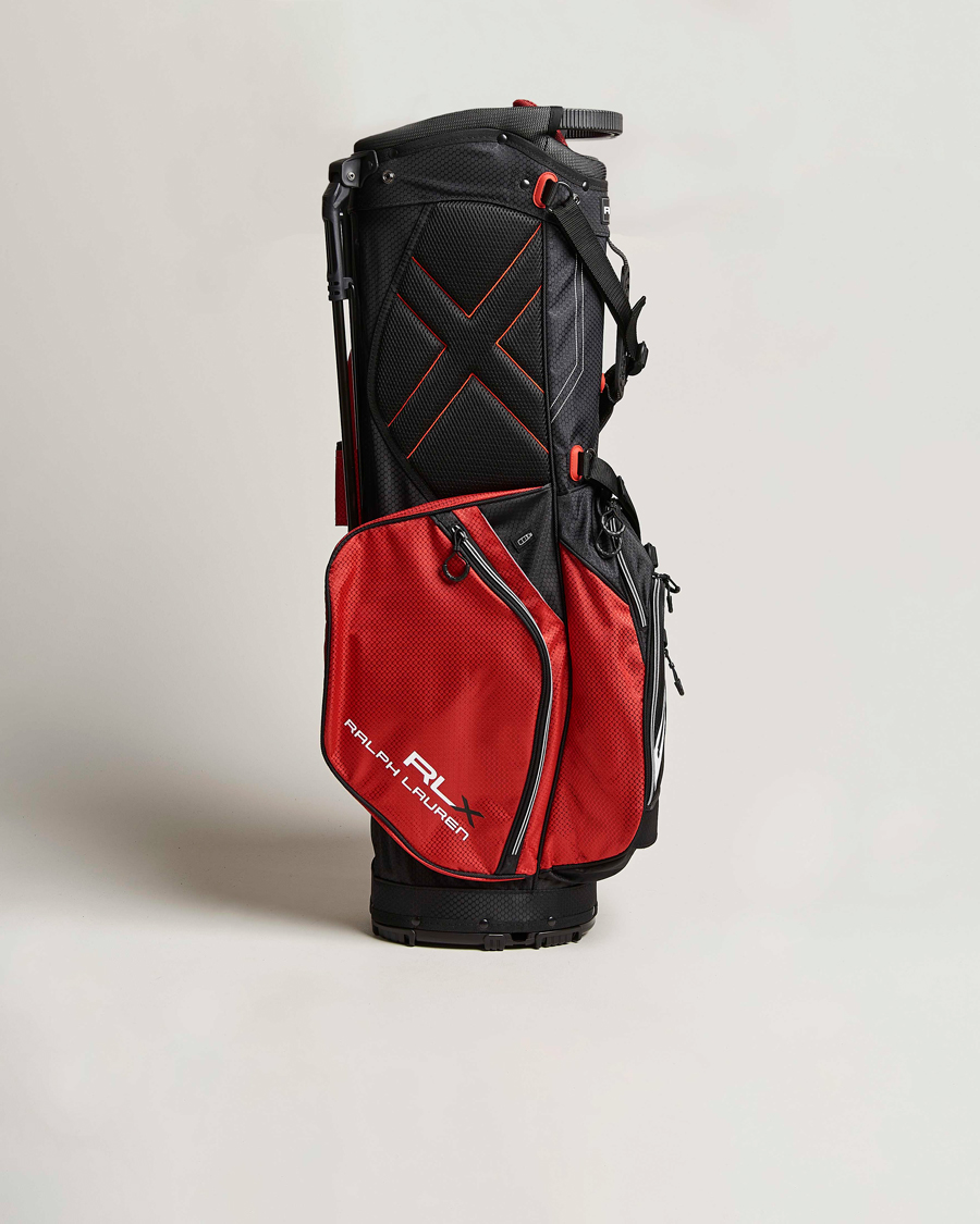 Herren | RLX Ralph Lauren Stand Golf Bag Black/Red | RLX Ralph Lauren | Stand Golf Bag Black/Red