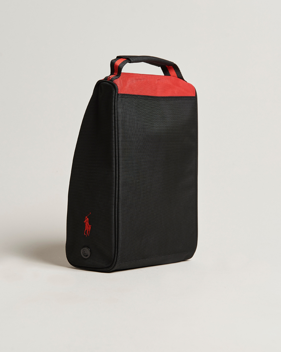 Herren | RLX Ralph Lauren Golf Shoe Bag Black/Red | RLX Ralph Lauren | Golf Shoe Bag Black/Red