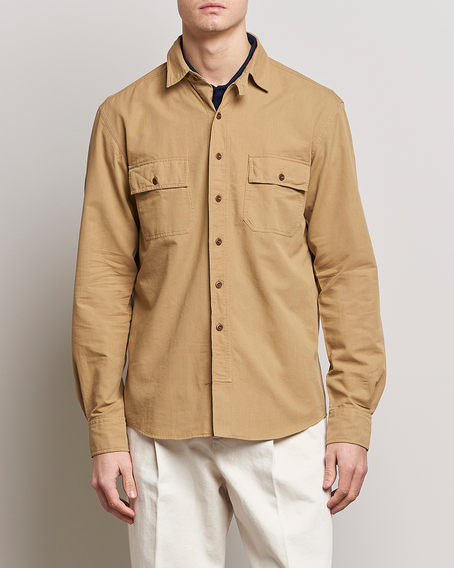 Herren |  | Ralph Lauren Purple Label | Linen Explorer Shirt Khaki