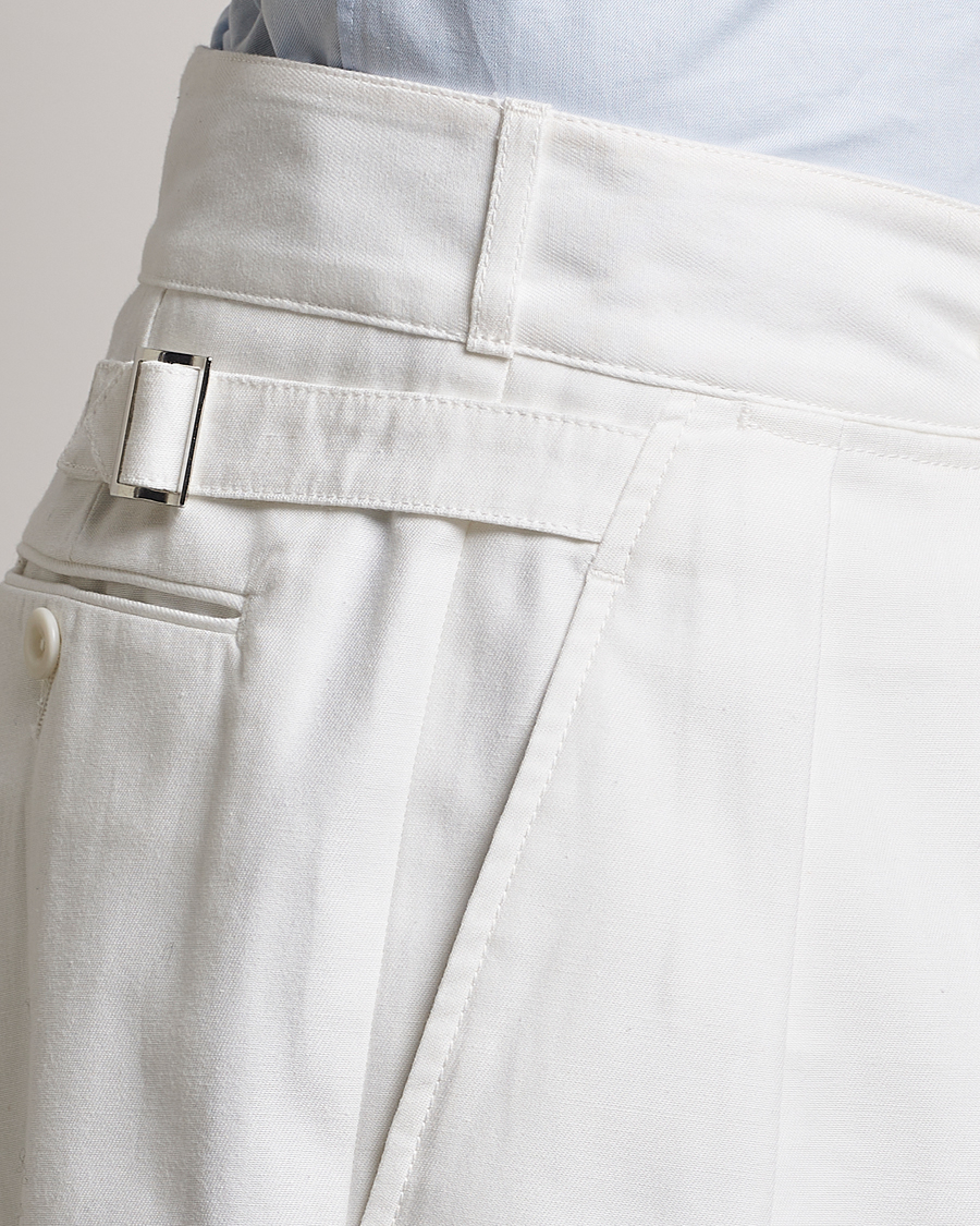 Herren | Shorts | Ralph Lauren Purple Label | High Waist Linen Shorts Ivory