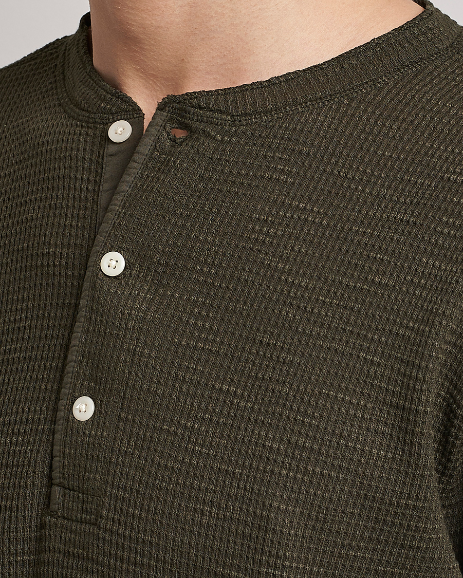 Herren | Pullover | RRL | Long Sleeve Henley Dark Green