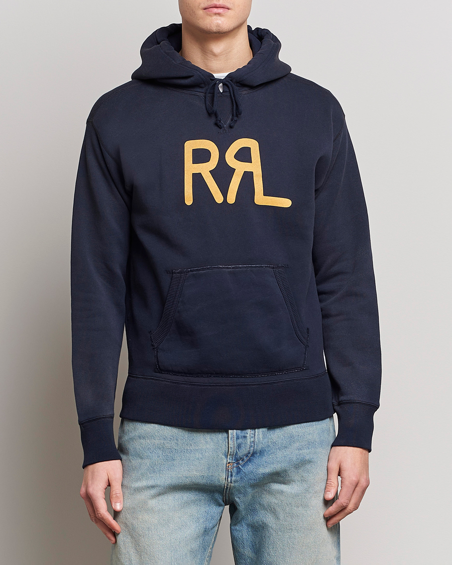 Herren |  | RRL | Hooded Pullover Faded Navy