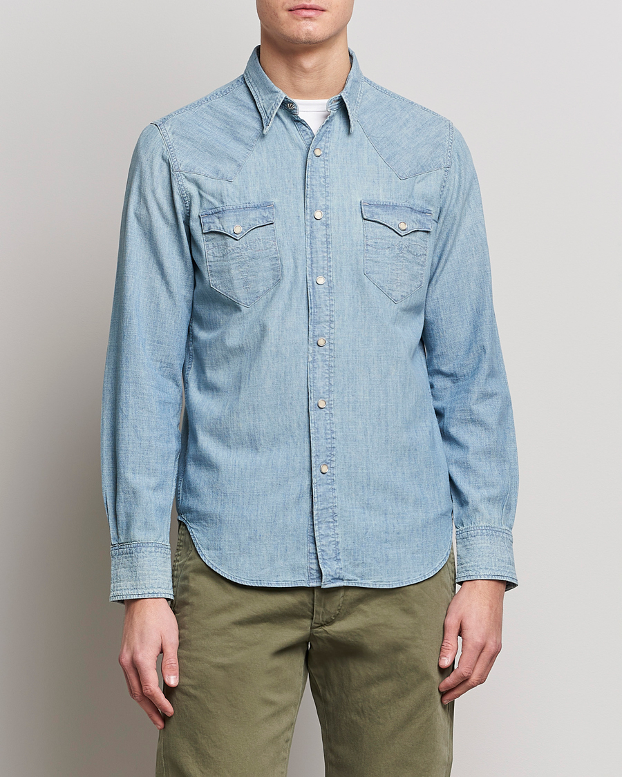 Herr | Skjortor | RRL | Buffalo Denim Western Shirt Davey Wash