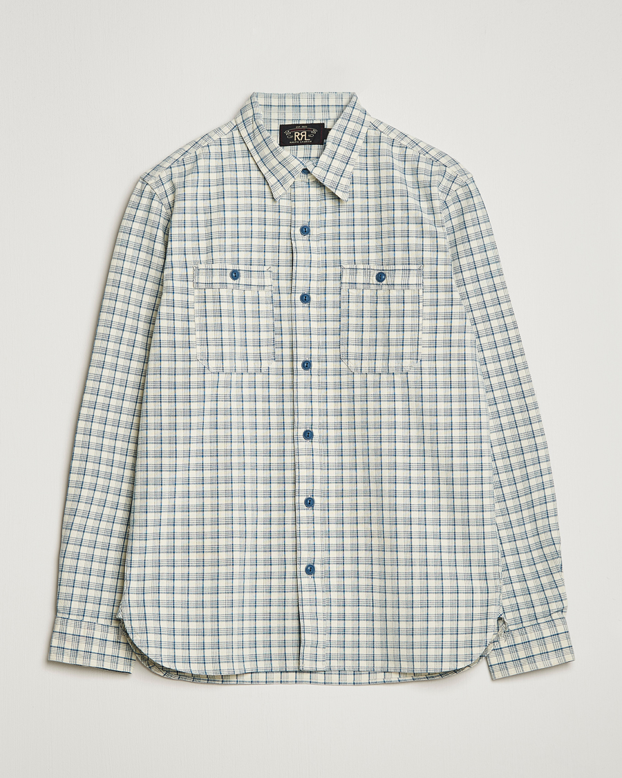 Herren | Hemden | RRL | Alaska Overshirt Cream/Blue