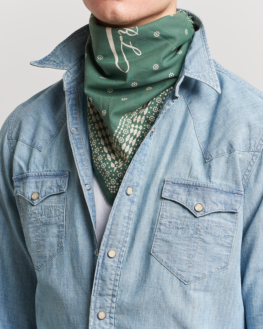 Herren | RRL Benson Bandana Faded Green | RRL | Benson Bandana Faded Green