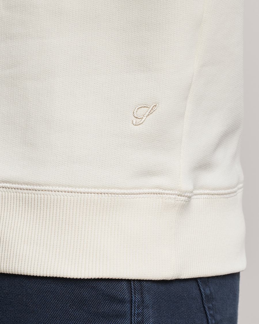 Herren | Pullover | Stenströms | Cotton Collage Crew Neck White