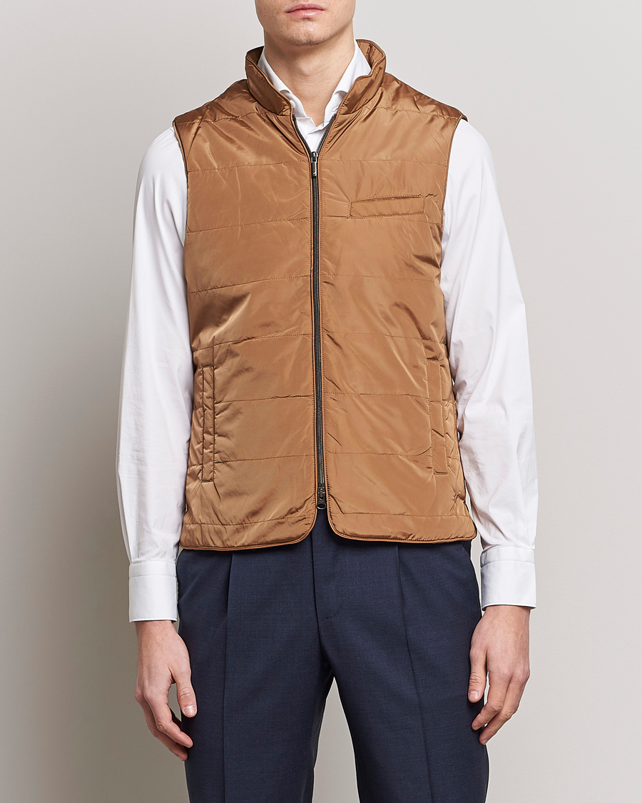 Herren |  | Stenströms | Padded Nylon Vest Brown