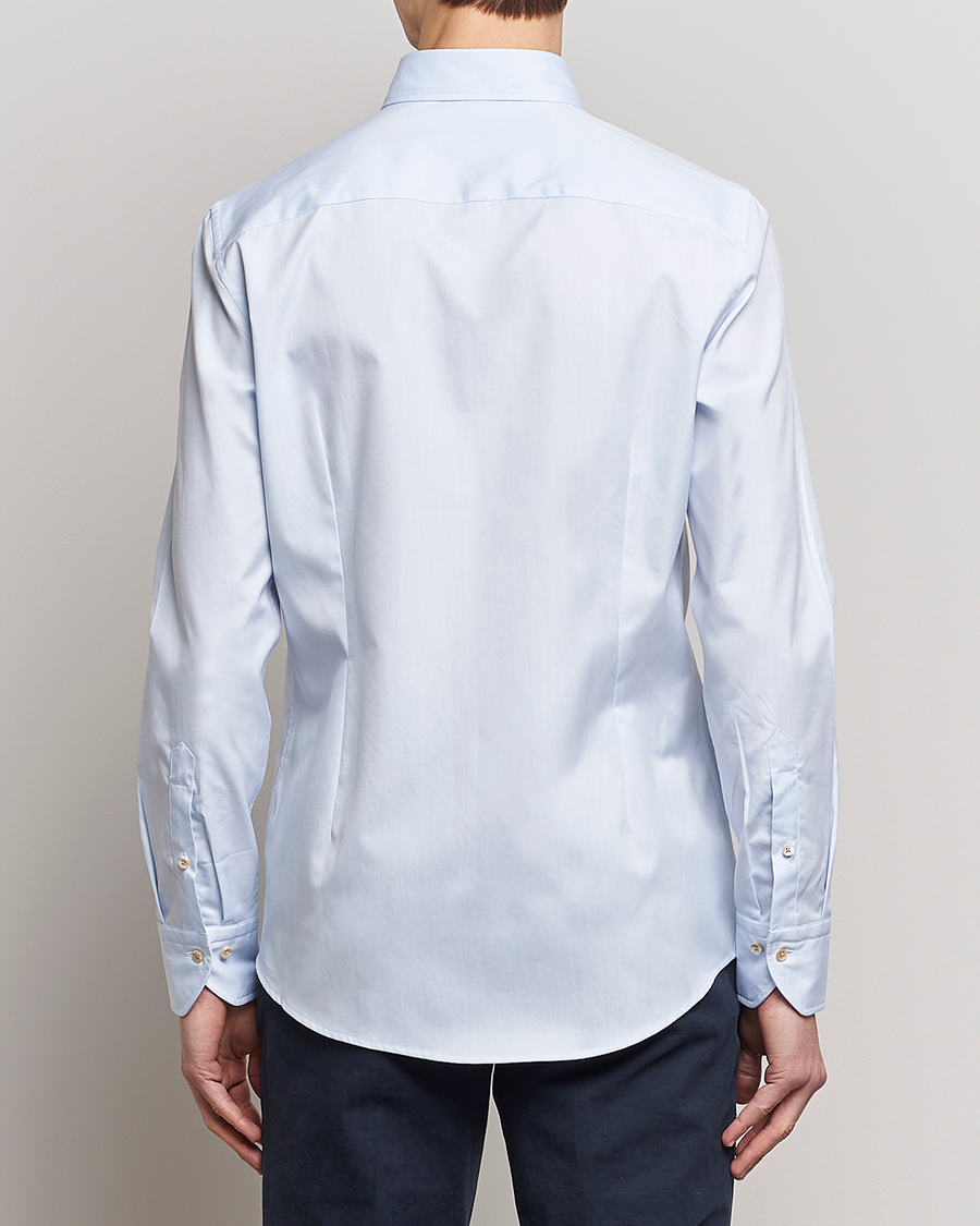 Herren | Hemden | Stenströms | Slimline Button Down Pinpoint Oxford Shirt Blue