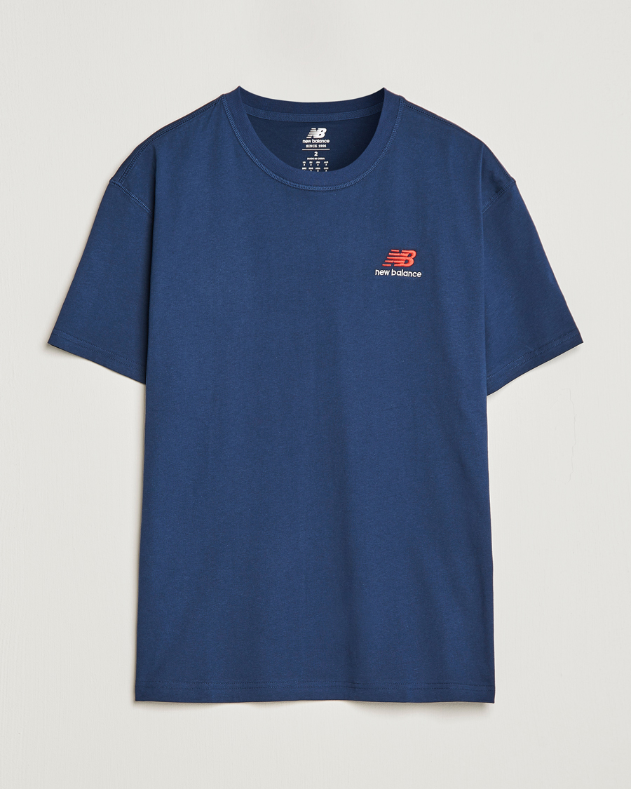 Herren | T-Shirts | New Balance | Cotton T-Shirt Natural Indigo