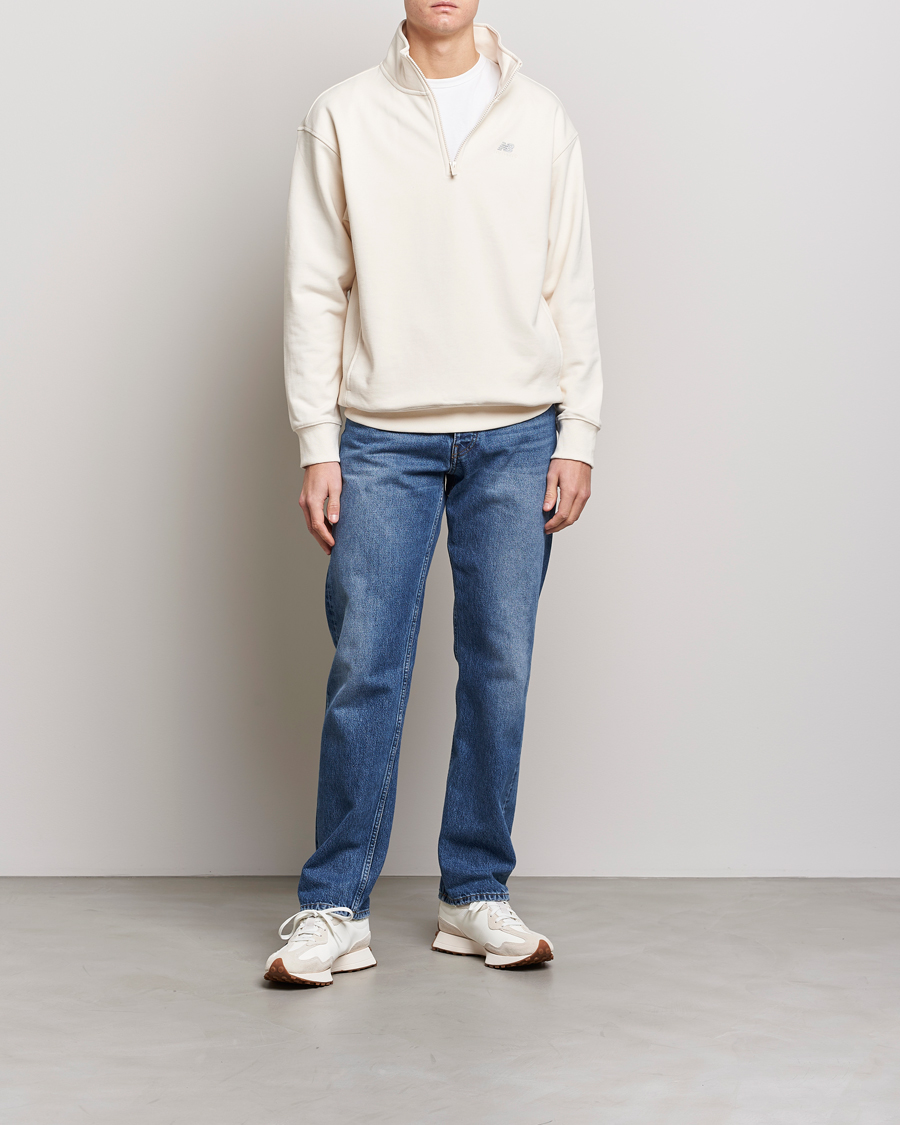 Herren | Pullover | New Balance | Athletics 90s 1/4 Zip Sweater Greige