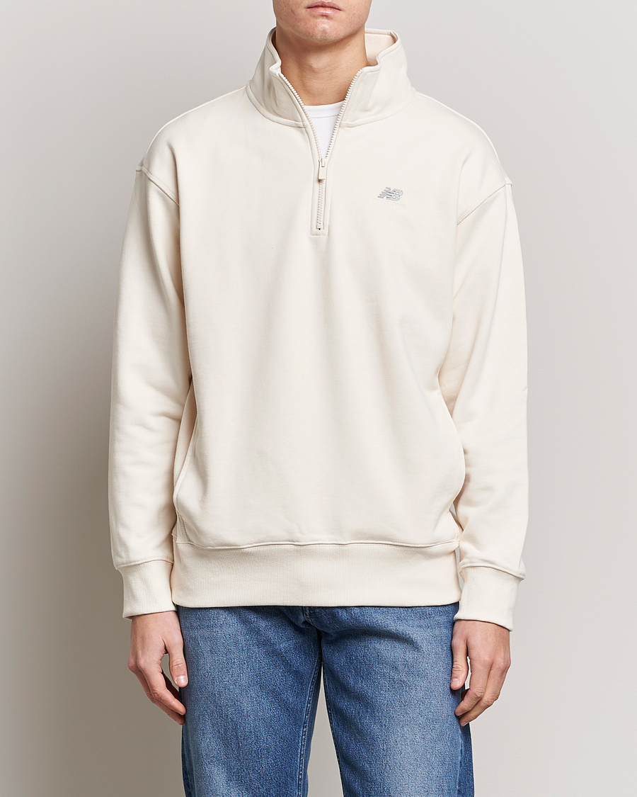 Herren | Pullover | New Balance | Athletics 90s 1/4 Zip Sweater Greige