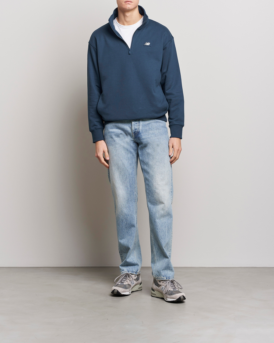 Herren | Pullover | New Balance | Athletics 90s 1/4 Zip Sweater Navy