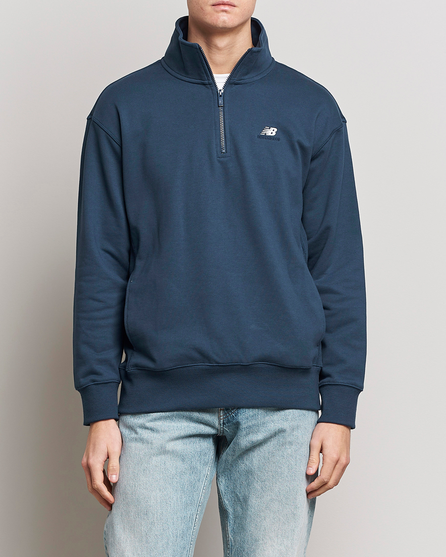 Herren | Pullover | New Balance | Athletics 90s 1/4 Zip Sweater Navy