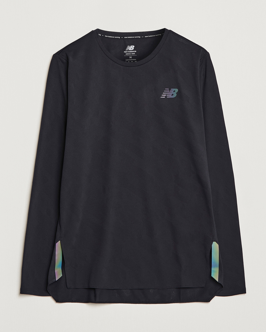 Herren | T-Shirts | New Balance Running | Q Speed Jacquard Long Sleeve T-Shirt Black