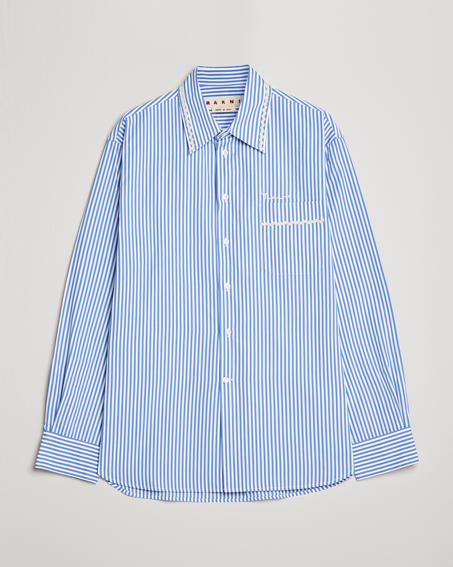 Herren | Hemden | Marni | Striped Pocket Shirt Iris Blue