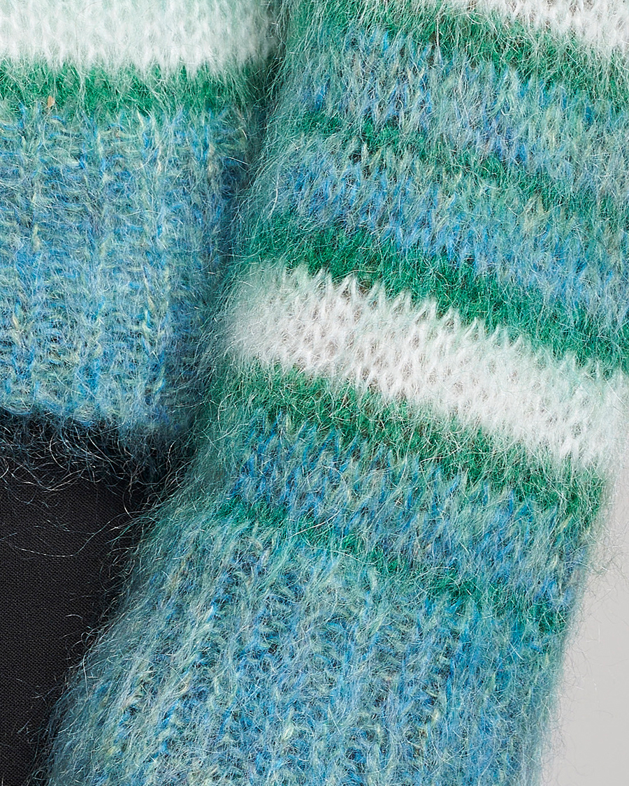 Herren | Pullover | Marni | Striped Mohair Sweater Turquoise
