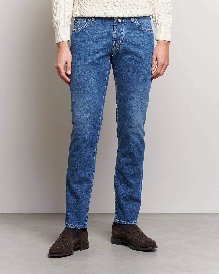 Herren |  | Jacob Cohën | Nick Slim Fit Stretch Jeans Mid Light Blue
