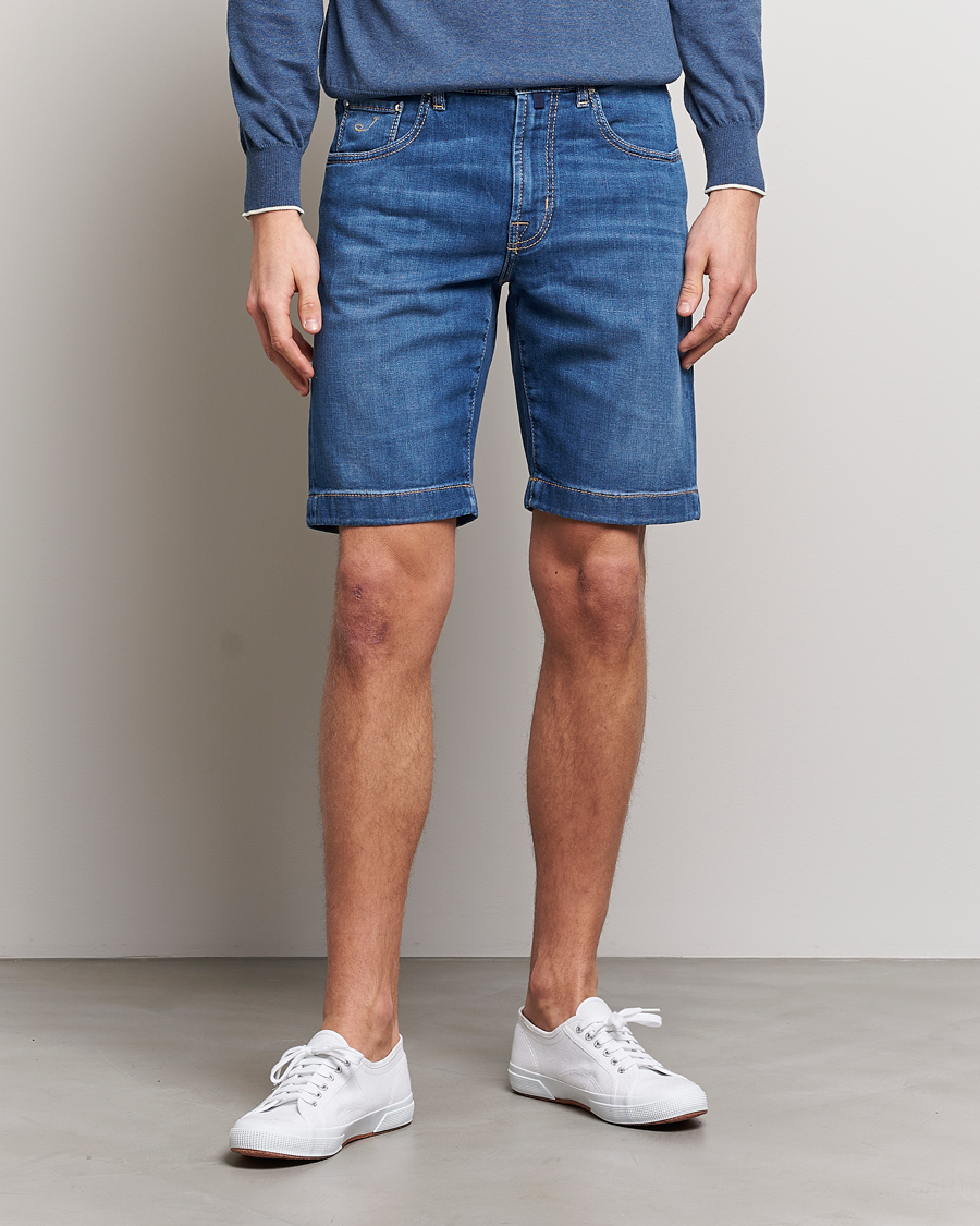 Herren | Shorts | Jacob Cohën | Nicolas Jeans Shorts Light Blue