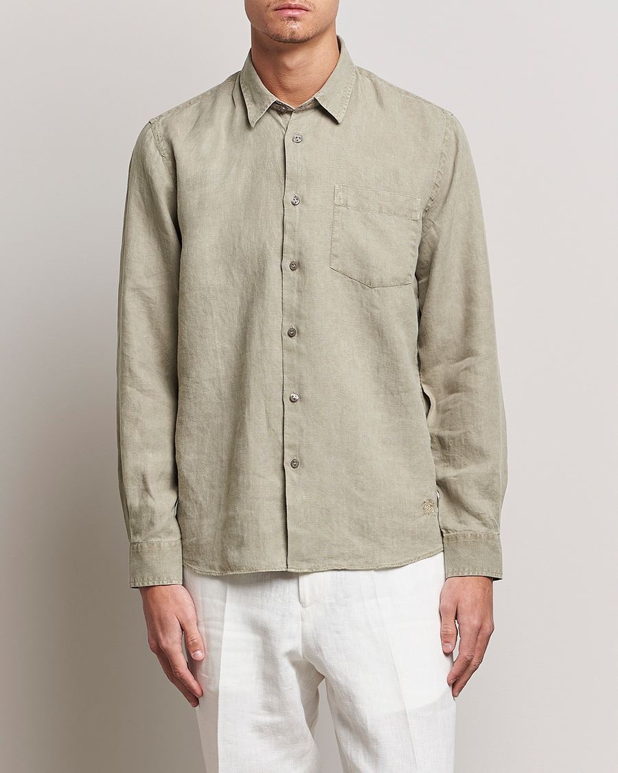 Herren |  | Vilebrequin | Caroubis Linen Shirt Ecalyptus