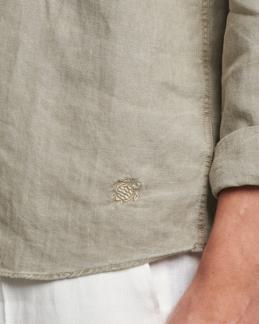 Herren | Hemden | Vilebrequin | Caroubis Linen Shirt Ecalyptus