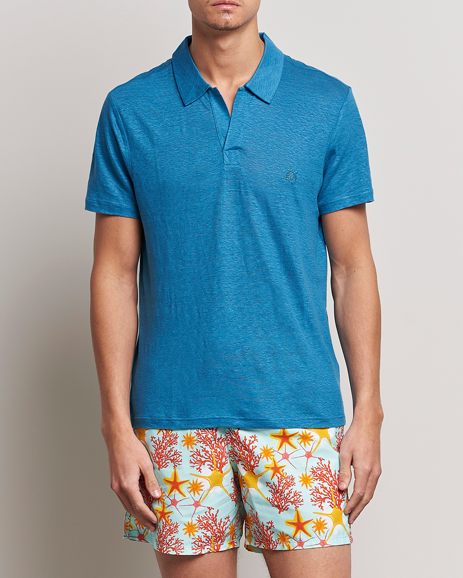 Herren |  | Vilebrequin | Jersey Linen Polo Calanque