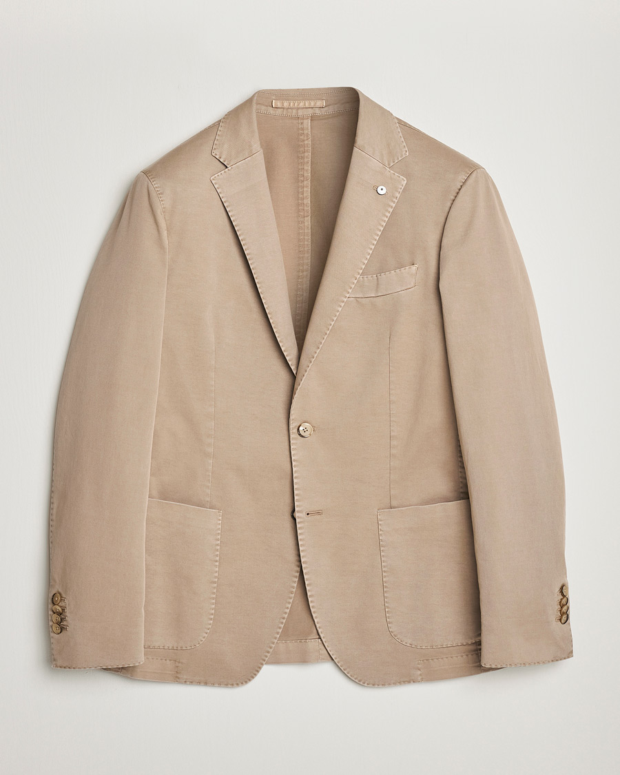 Herren | Sakkos | L.B.M. 1911 | Jack Regular Fit Cotton Stretch Blazer Taupe