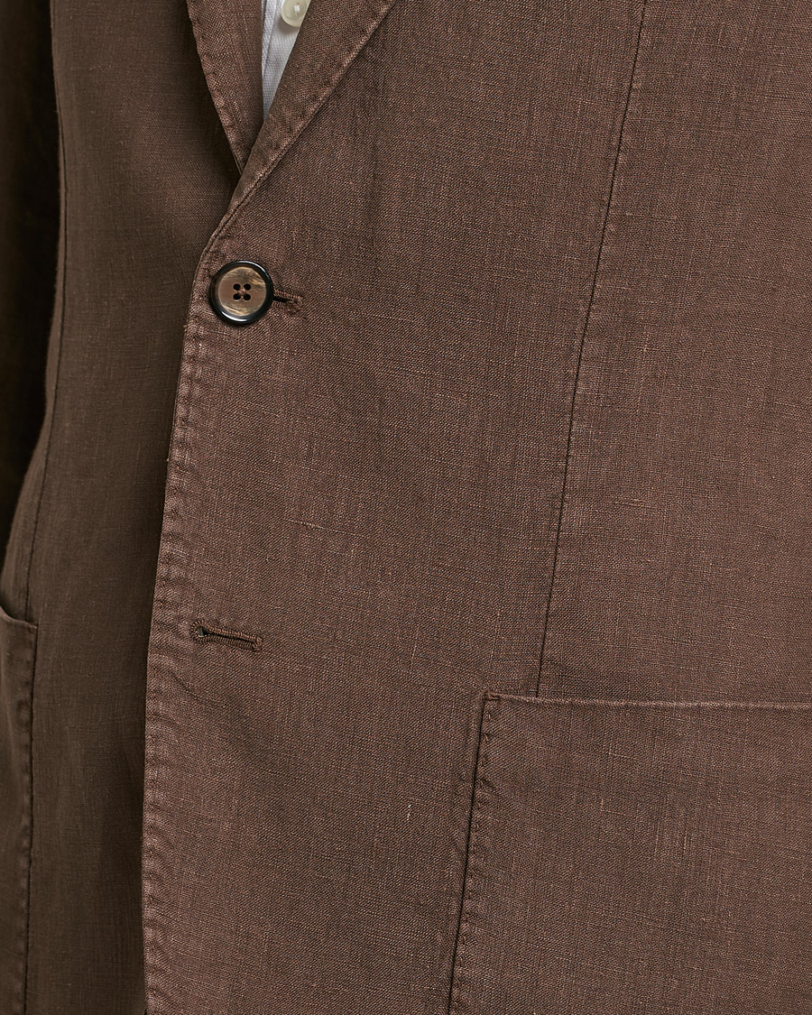 Herren | Sakkos | L.B.M. 1911 | Jack Regular Fit Linen Blazer Brown