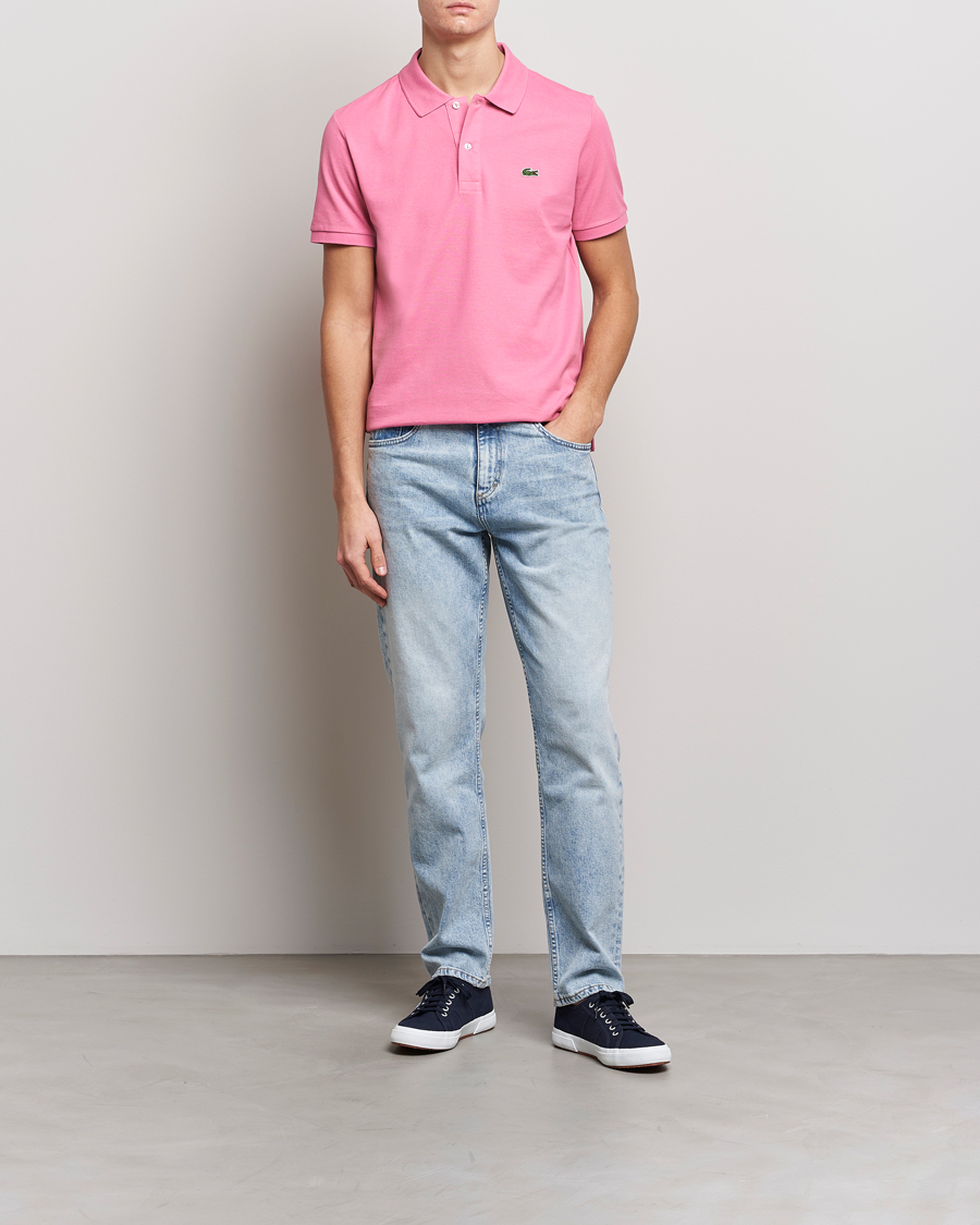 Lacoste Slim Fit Polo Piké Reseda Pink bei Care of Carl