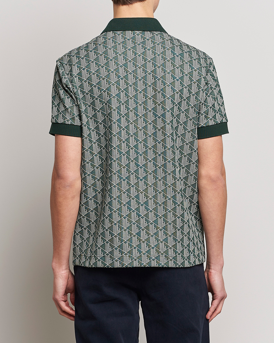 Herren | Poloshirts | Lacoste | Classic Fit Monogram Polo Green/Wood Shaving