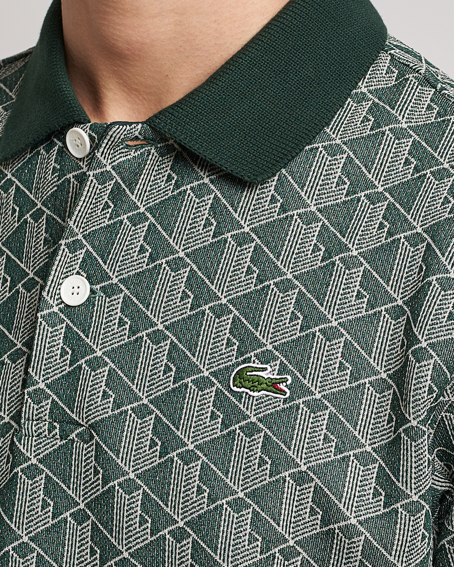 Herren | Poloshirts | Lacoste | Classic Fit Monogram Polo Green/Wood Shaving