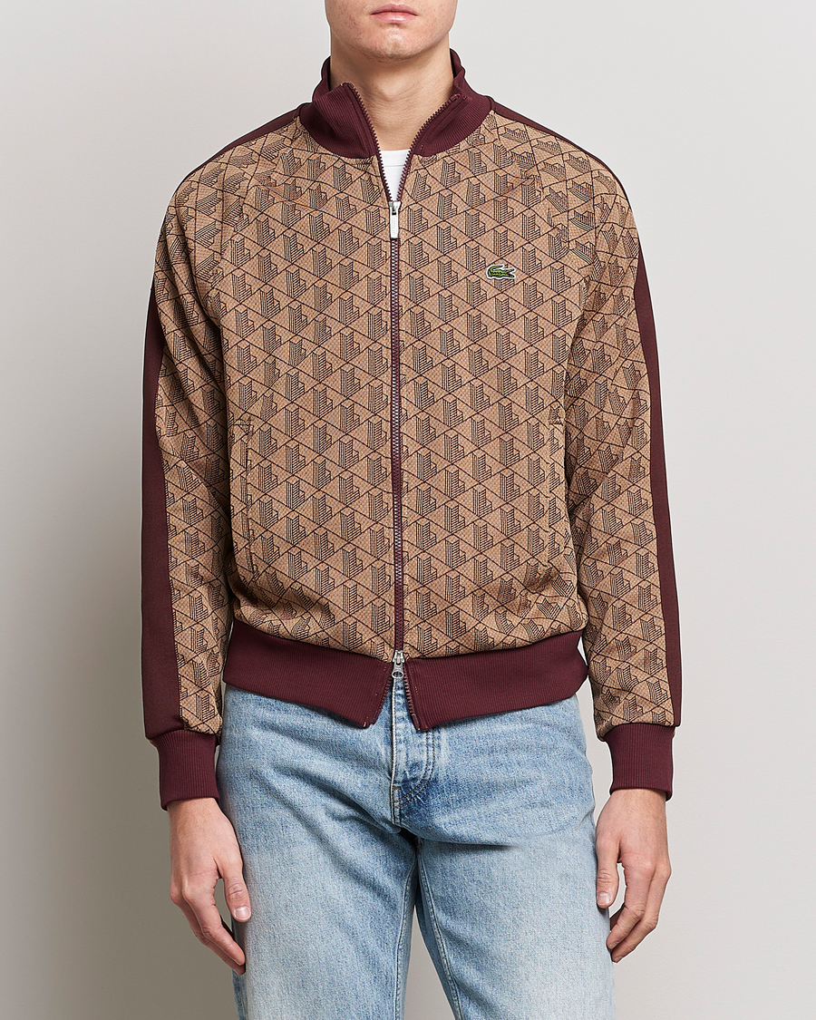 Herren | Pullover | Lacoste | Monogram Zip Sweatshirt Viennese/Expresso