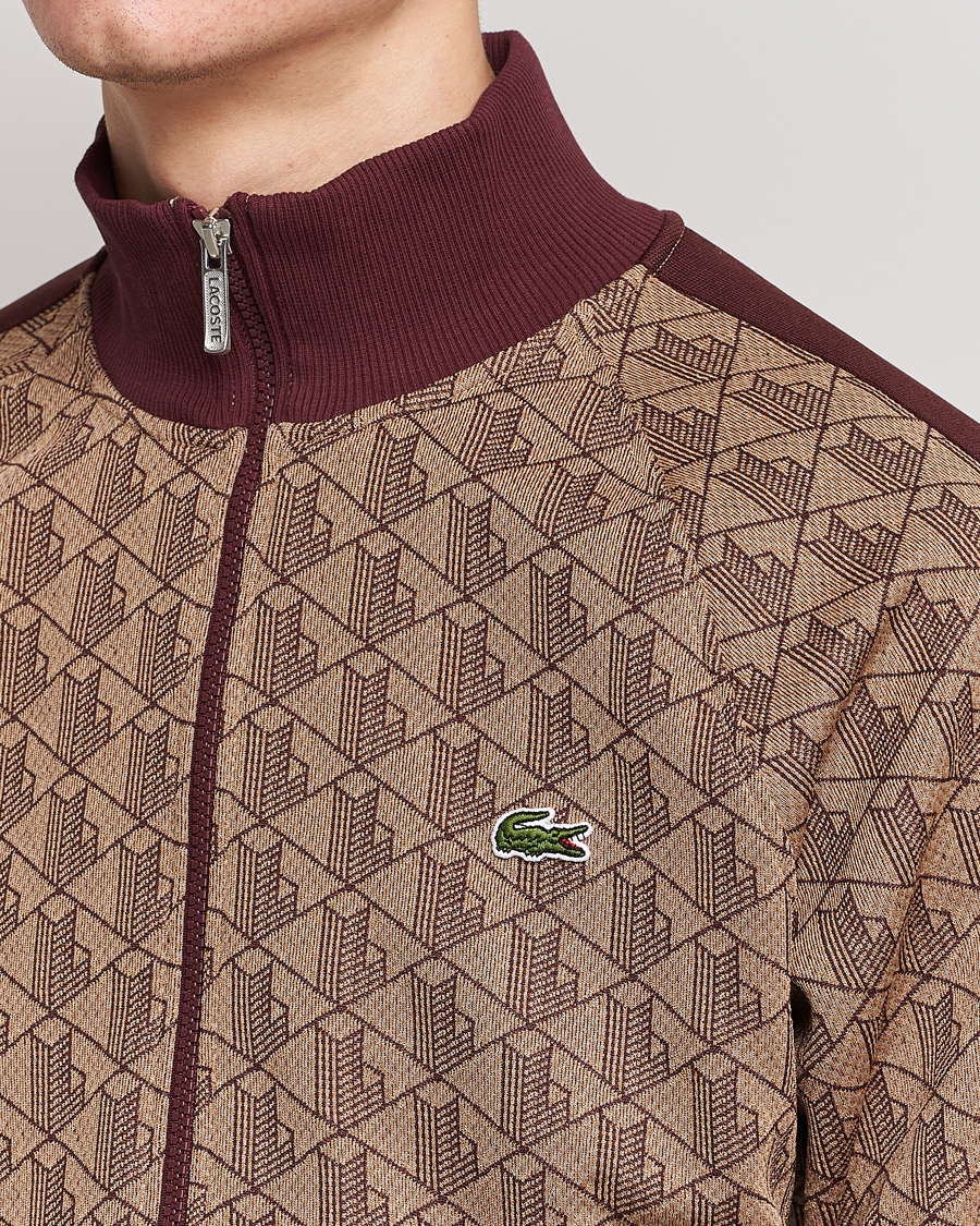 Herren | Pullover | Lacoste | Monogram Zip Sweatshirt Viennese/Expresso