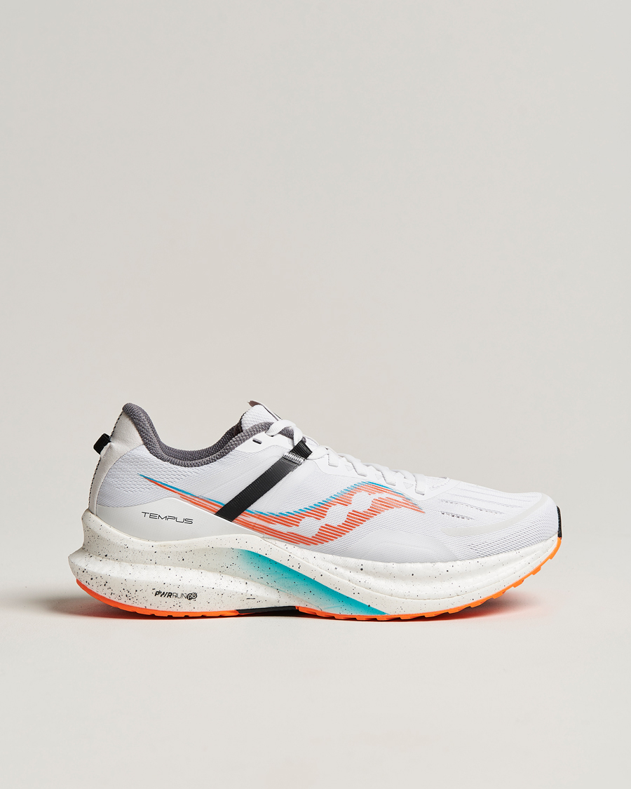 Herren | Runningsneakers | Saucony | Tempus Running Sneaker White/Vizi Orange