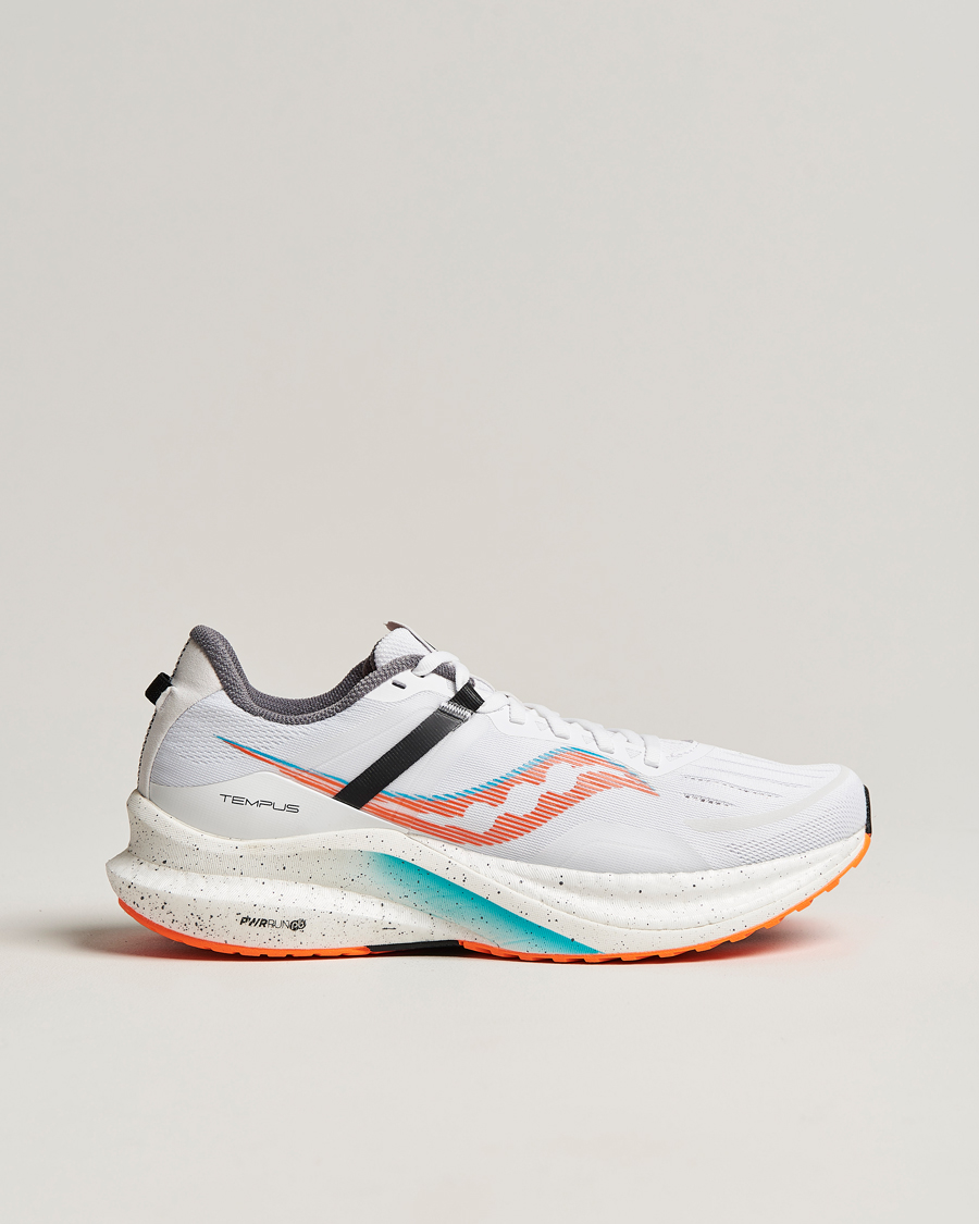 Herren | Saucony Tempus Running Sneaker White/Vizi Orange | Saucony | Tempus Running Sneaker White/Vizi Orange