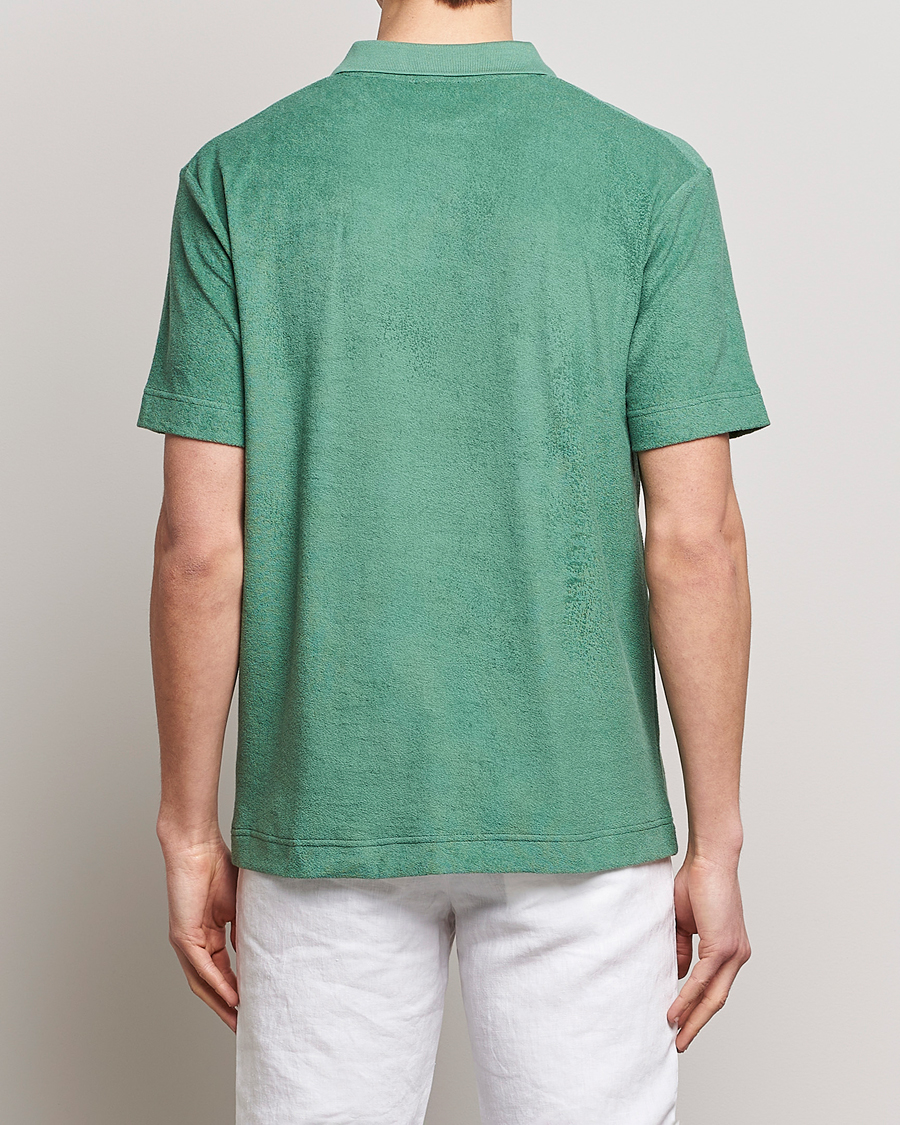 Herren | Poloshirt | Sunspel | Towelling Polo Shirt Thyme Green