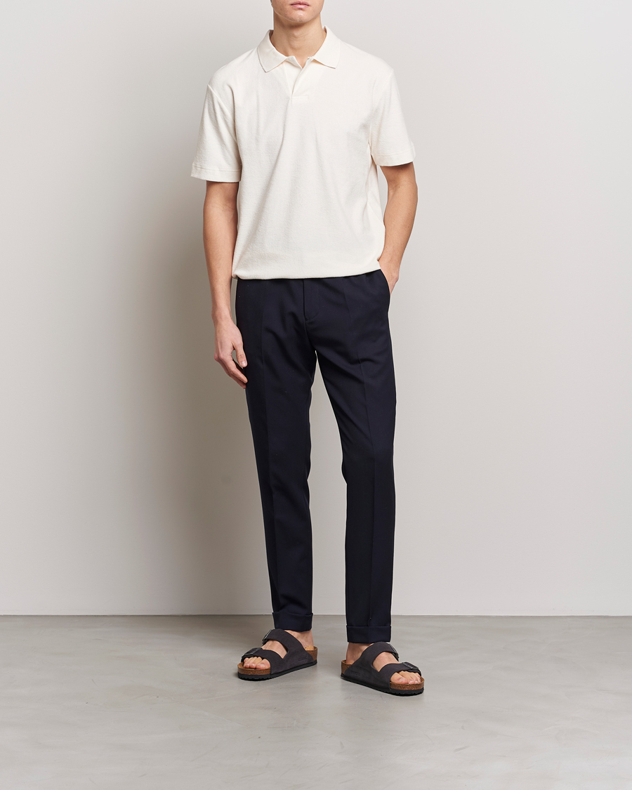Herren | Poloshirts | Sunspel | Towelling Polo Shirt Archive White