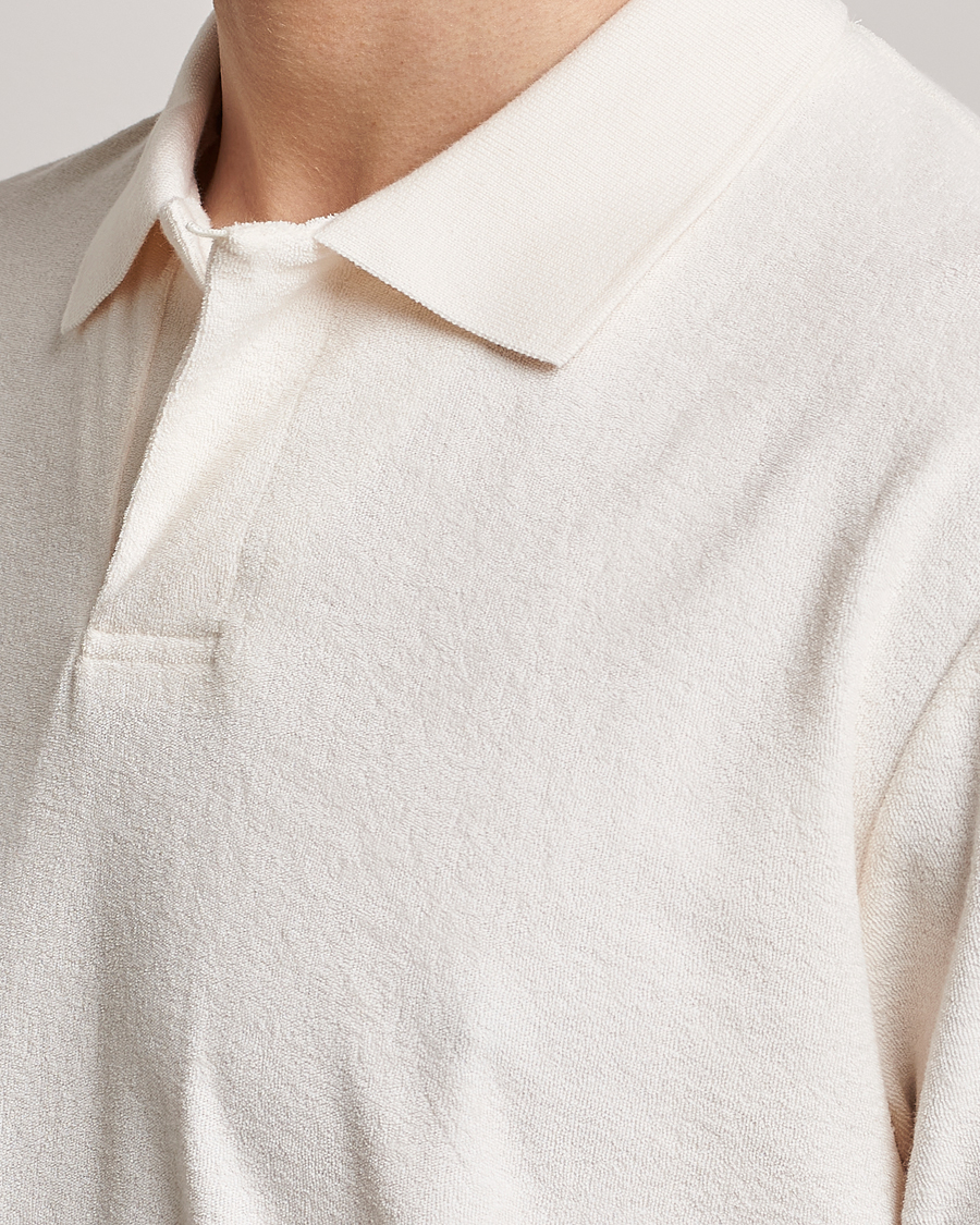 Herren | Poloshirts | Sunspel | Towelling Polo Shirt Archive White
