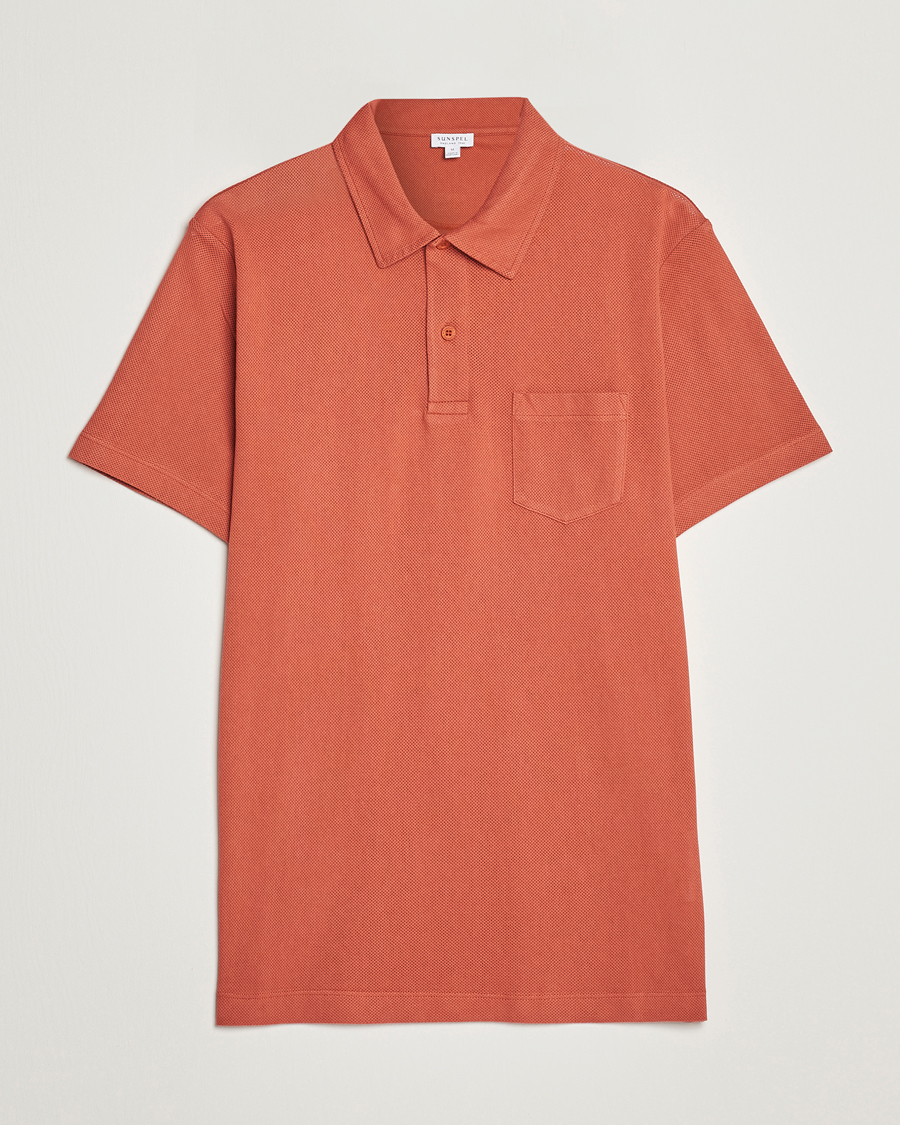 Herren | Poloshirts | Sunspel | Riviera Polo Shirt Burnt Sienna