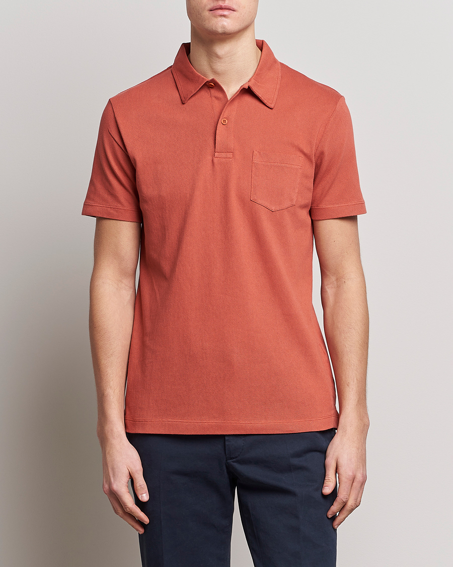 Herren |  | Sunspel | Riviera Polo Shirt Burnt Sienna