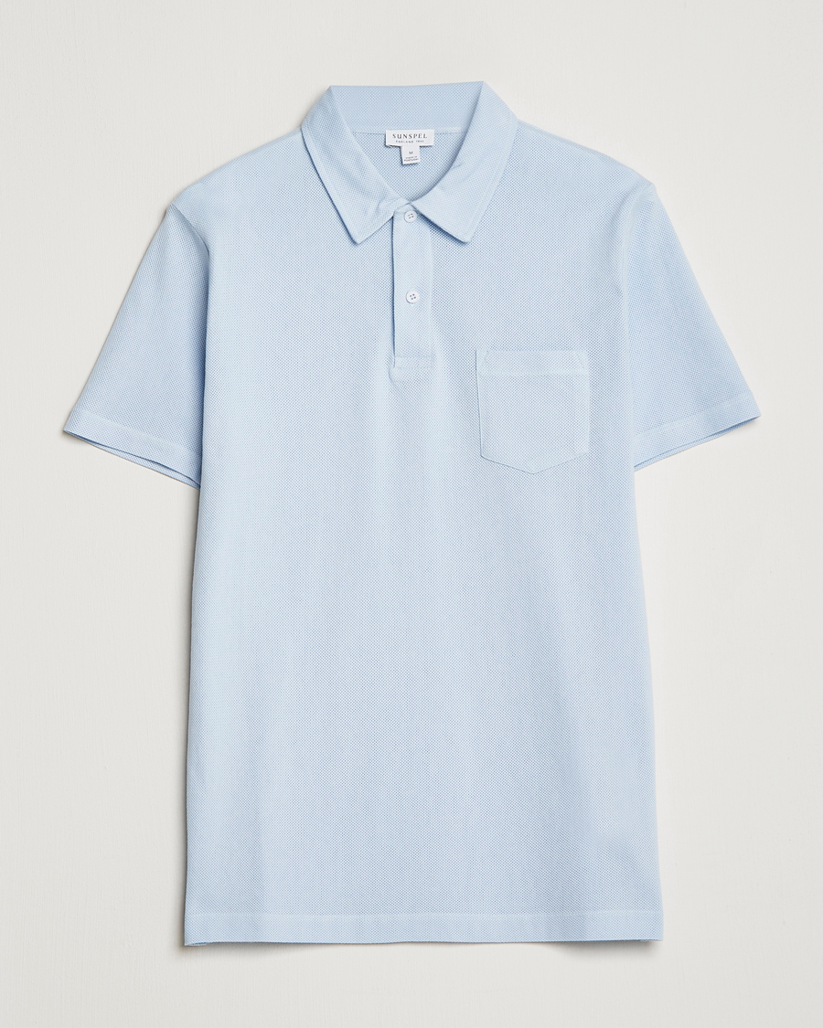 Herren | Poloshirts | Sunspel | Riviera Polo Shirt Pastel Blue
