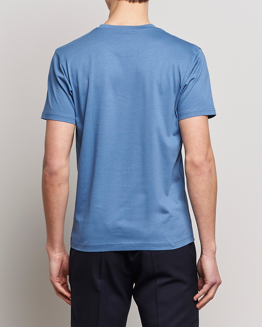 Herren | T-Shirts | Sunspel | Riviera Organic Tee Blue Stone