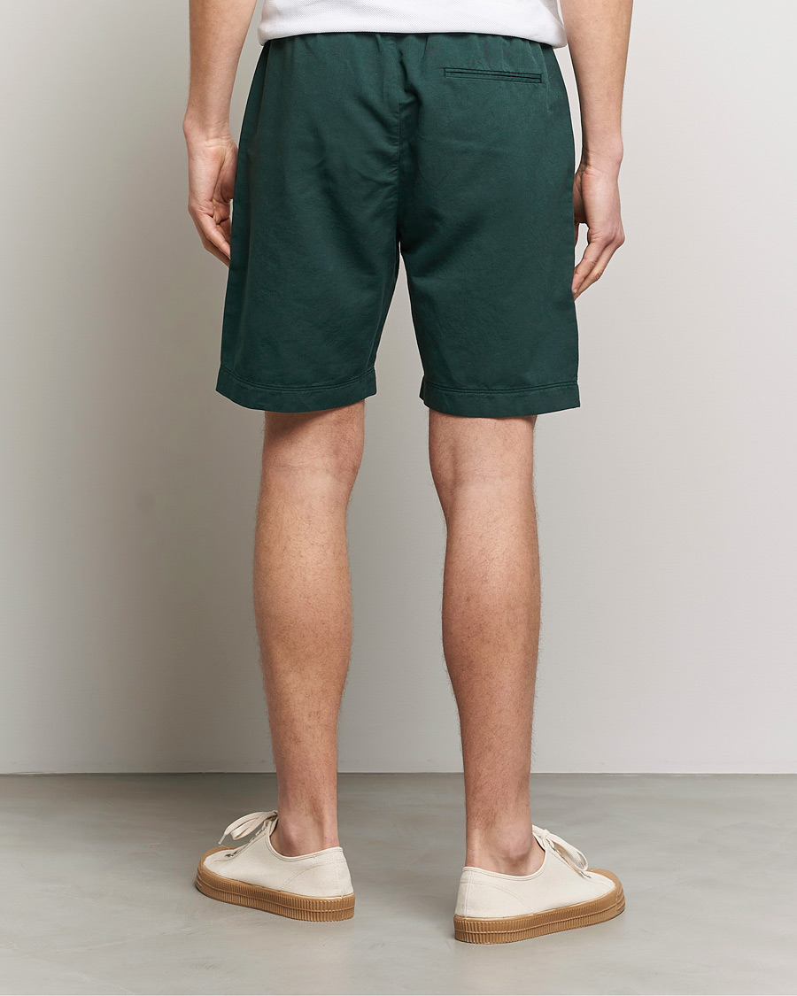 Herren | Shorts | Sunspel | Cotton/Linen Drawstring Shorts Seaweed