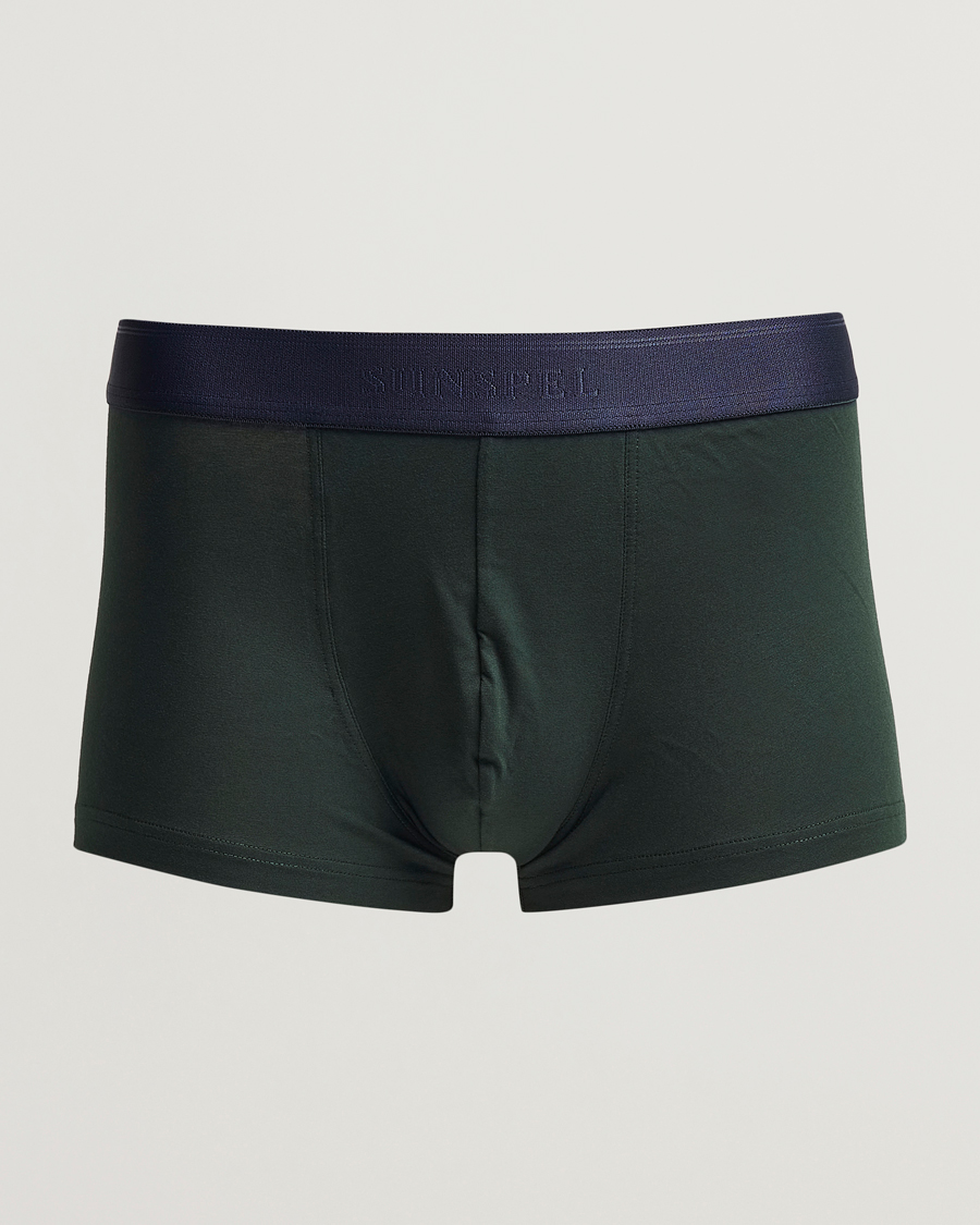Herren | Unterwäsche | Sunspel | Cotton Stretch Trunk Seaweed