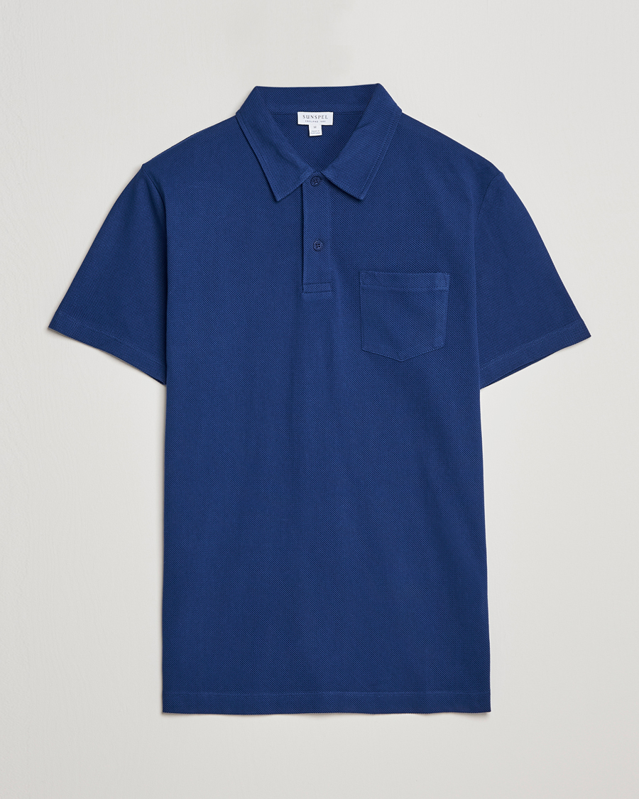 Herren | Poloshirts | Sunspel | Riviera Polo Shirt Space Blue