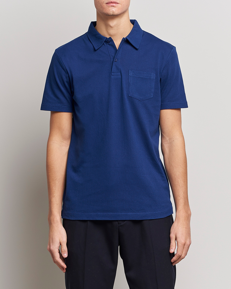 Herren |  | Sunspel | Riviera Polo Shirt Space Blue