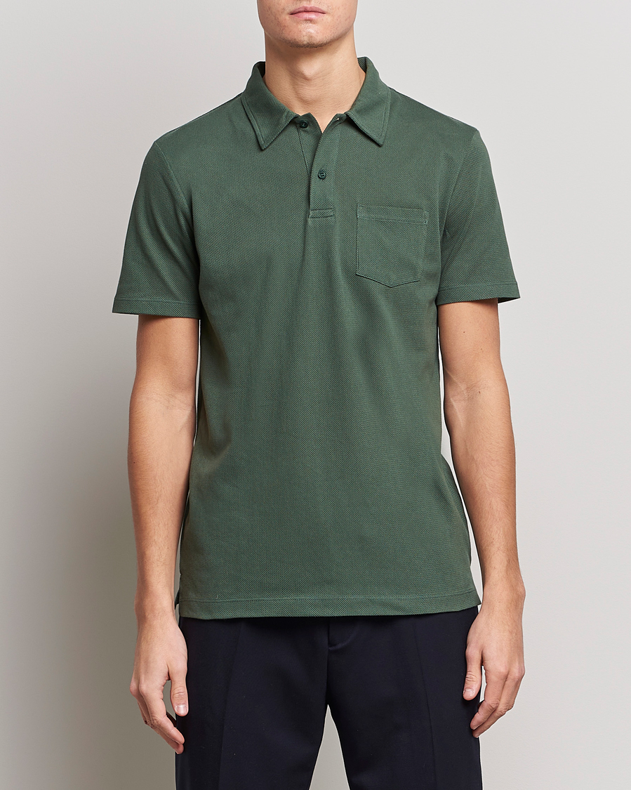 Herren |  | Sunspel | Riviera Polo Shirt Dark Green
