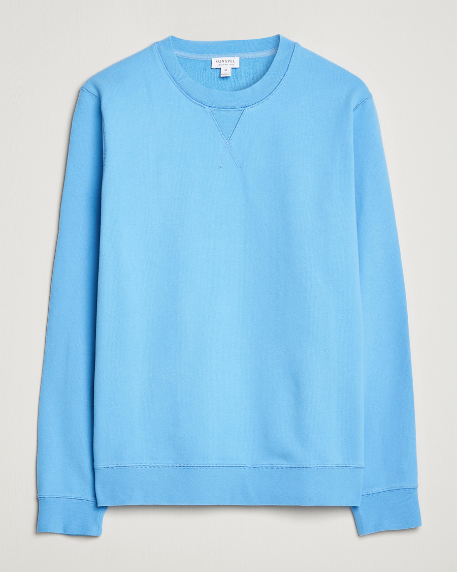Herren | Pullover | Sunspel | Loopback Sweatshirt Ocean Blue