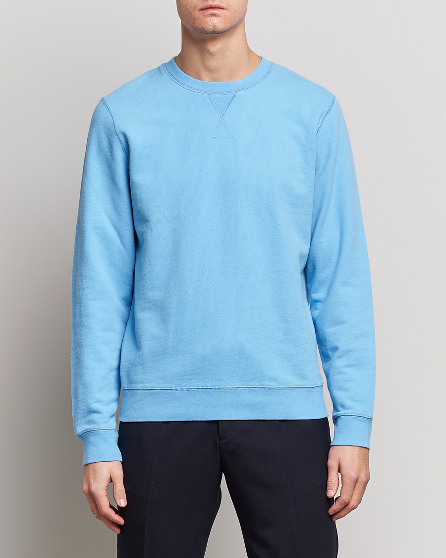 Herren |  | Sunspel | Loopback Sweatshirt Ocean Blue